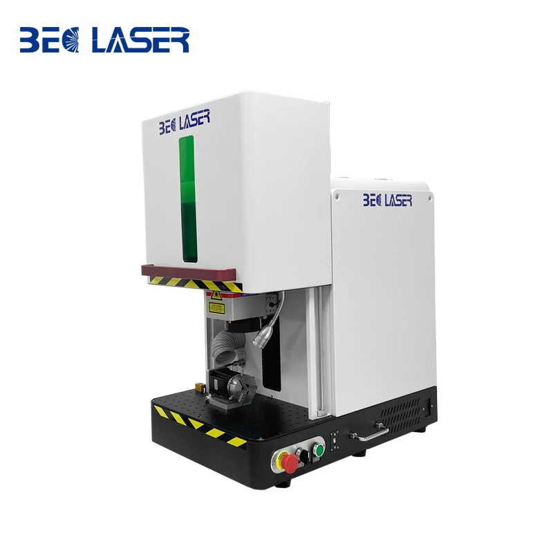 Safety sensor door fiber laser marking machine with LED lighting