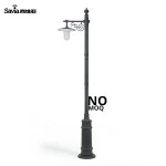 Savia 1 x E27 Max.40W IP44 2.5M aluminum pole garden street light Antique European style Dark Gray pathway outdoor light