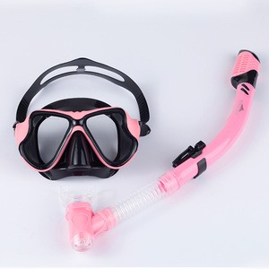 SBART new arrival diving mask with snorkel high quality diving set pvc and tempered glass swimming goggles