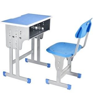 School Furniture Plastic Hight Adjustable Classroom Desk and Chair
