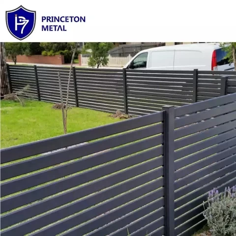 security aluminum metal slat aluminum boundary fence wall