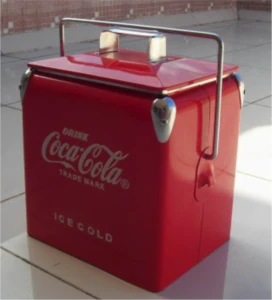 SEDEX factory supply 17L metal retro cooler box ice chest box