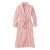 Import shawl collar 100% polyester bathrobe multi-color soft shower coral fleece bathrobe from China