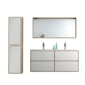 shower double sink and cabinet bathroom mirror vanities combo custom wall hanging contemporary Luxury white bathroom vanity