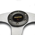 silver car steering wheel