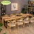 Import Simple design natural solid wood edge Ecuador walnut slab wooden  dining table with metal legs from China