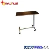 Simple mobile lift hospital overbed table