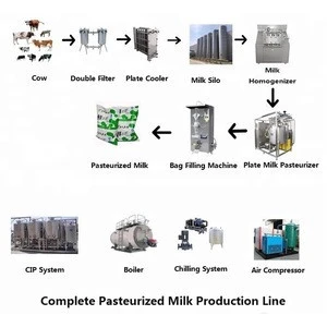 Small Dairy Processing Line/Flavour Milk Yogurt Production Machinery