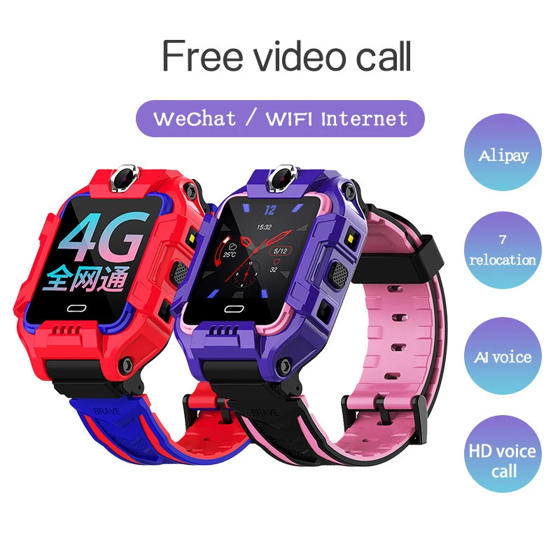Smart Watch For Kids Gps Oem Custom 4G Touch Screen Support Sim Card Ios Android Phone Smartwatch Camera Smart Watch Children