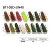 Soft bass fishing lure BTI-05D-JIN40 half ringed skirted fat worm