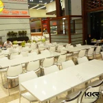 Solid surface food court chairs tables, cafe furniture used restaurant