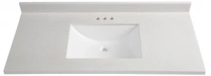 solid surface white artificial quartz stone double sink countertops bathroom vanity top for hotel