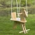 Import solid wood swing rocking horse toy for kids from China