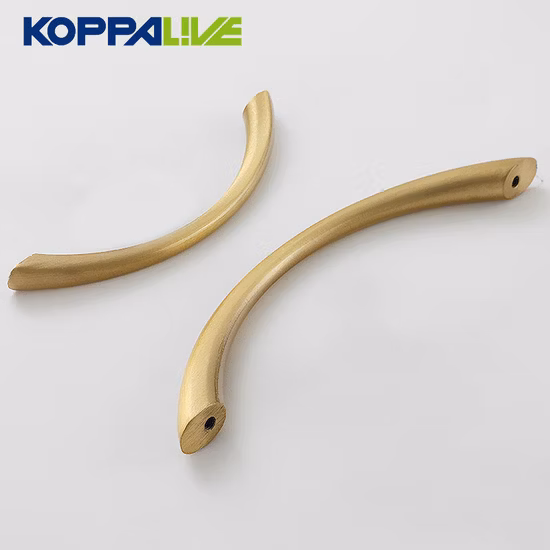 Import Koppalive Brass Arched Curved High Quality Kitchen Furniture Cabinet Drawer Handle Pull from China