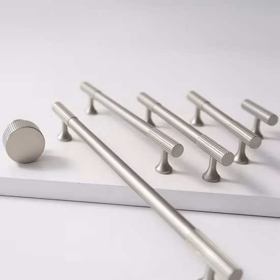 Import Koppalive Silver Handle Brushed Nickel Knobs Antique Bronze T Bar Linear Straight Stripe Wardrobe Door Closet Handle Brass Pull from China