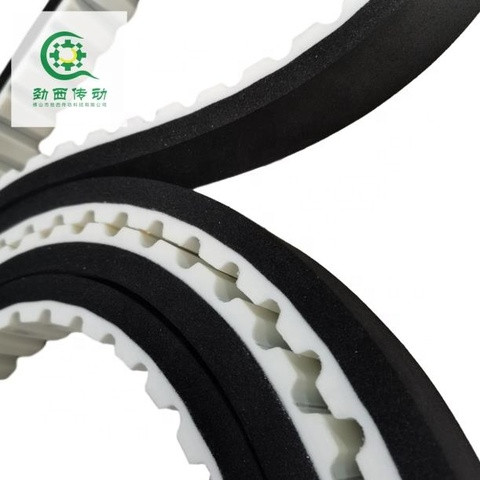 Special processing PU timing belt AT20 with black foam coating