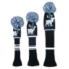 Sport Pom Pom Golf Club Head Covers Woods Driver Fairway Hybrid USA Flag Knitted Putter Headcover