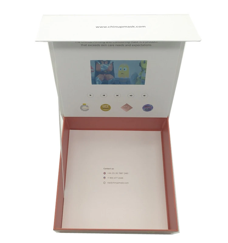 Spot UV Printing sliding drawer gift box video prestation presentation boxes