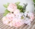 Import Spring Pure Pink Flowers Artificial Silk Peony Bouquets Wedding Home Decoration from China