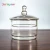 Import stack up storage customization capacity clear lid handmade pyrex glass jar set from China