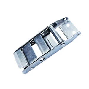 stainless ladder ratchet belt over center buckle