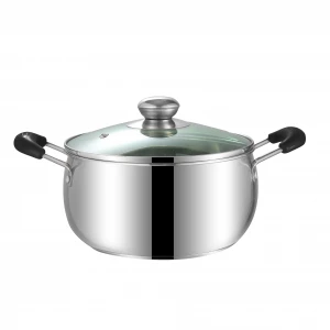 Stainless Steel Cooking Pots Sauce Pot Casserole Milk Pot With Double Handles