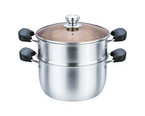 stainless steel cookware soup pot and steamer saucepan set