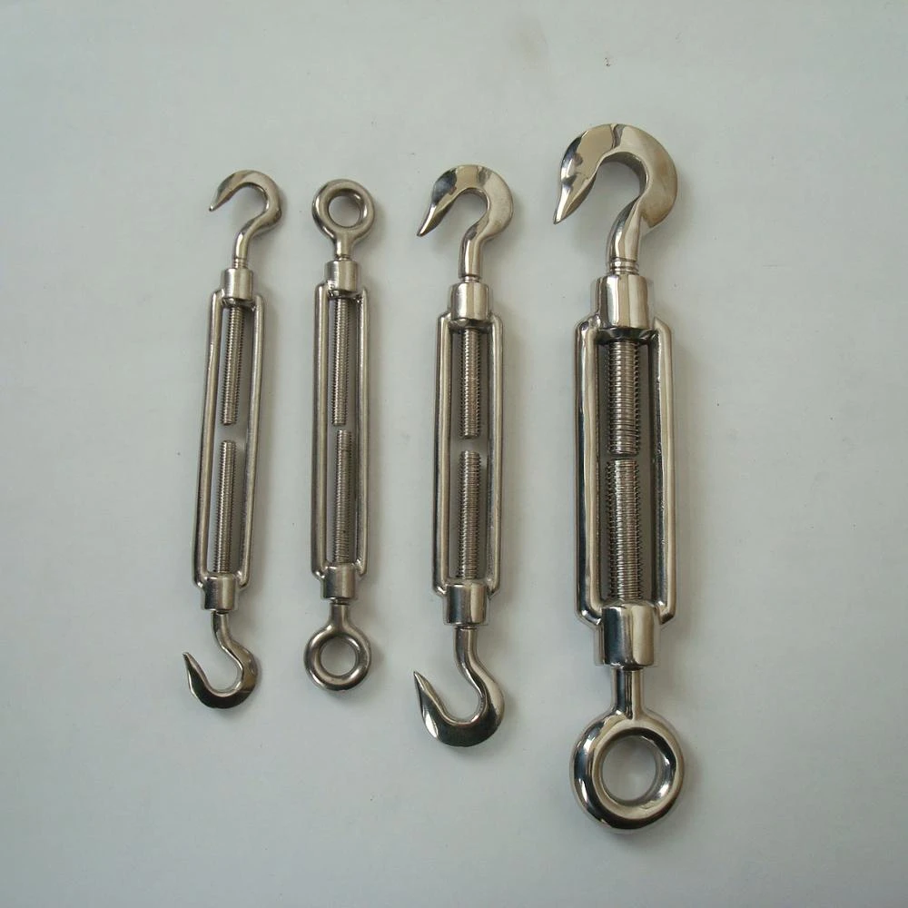Stainless steel DIN1480 Turnbuckle Hook - Hook  for landscaping, horticulture, installations, rigging and fencing.
