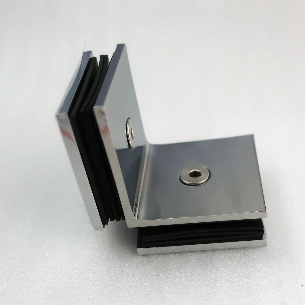 Stainless Steel Glass To Glass Square Clamps 90 Degree Connect Glass Clips