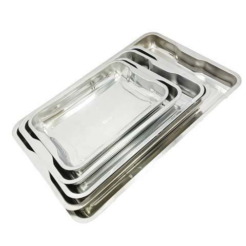 Buy Stainless Steel Large Size Square Shape Plate / Multi-size Food ...