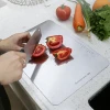 Stainless steel  Metal 304 Food Grade Kitchen Vegetable Fruit Meat Durable Thick chopping cutting board With Hole