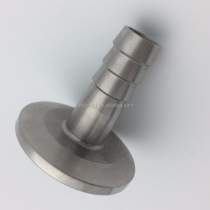 Stainless Steel Vacuum Fasteners for Pipe Fitting Flange Barb KF25 Flange to 16mm Barb Adapter for Vacuum (KF25-16)