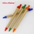 Import standard size Ultra low price kraft paper eco Green paper ballpoint pen with wood clip from China
