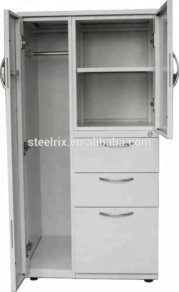 Steelrix new design commercial furniture steel filing cabinet with 3 drawers and 2 doors Made in China