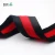 Import stock manufacture wholesale polyester Soft Knit Tape black and red stripe webbing stripe tape for clothing decoration from China