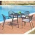 Import Stock Outdoor Black Steel Mesh Top Patio Bistro Cafe Table from China