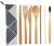 stocked personalize eco friendly nature knife toothbrush straw cleaner fork chopstick spoon dinner bamboo cutlery set