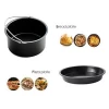 Suitable for 3.7-5.8 QT air fryer 7 / 8 inch air fryer accessories 7-piece set baking bread basket pizza double layer grill