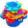 Summer Baby Toys Non-Toxic Plastic Sand Stacking Cups Bath Toy