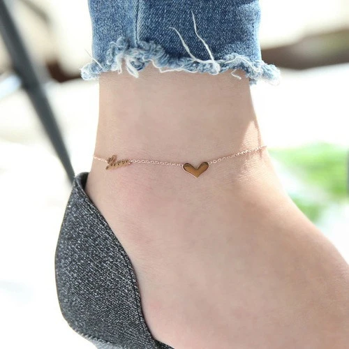 Summer Body Jewelry Rose Gold Gift Women Anklet