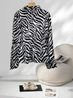Summer Elegant Womens Bow Collar Blouse Custom Printed Breathable and Anti-Wrinkle Elastic Eco-Friendly Features
