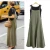 Import Summer linen long and wide legs jumpsuit cotton suspenders trousers women casual loose dress from China