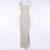 Import Summer Wear Fashion Sleeveless Solid Knitted Party Evening Dress Elastics Spaghetti Strap Cotton Side Split Sexy Dress Women from China