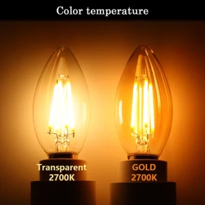 Super Bright 220-240V 4W B22 E14 C37 LED glass filament lamp antique Edison LED bulbs for restaurants