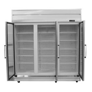 supermarket shop 3 door heater glass door upright display chiller commerical refrigerator