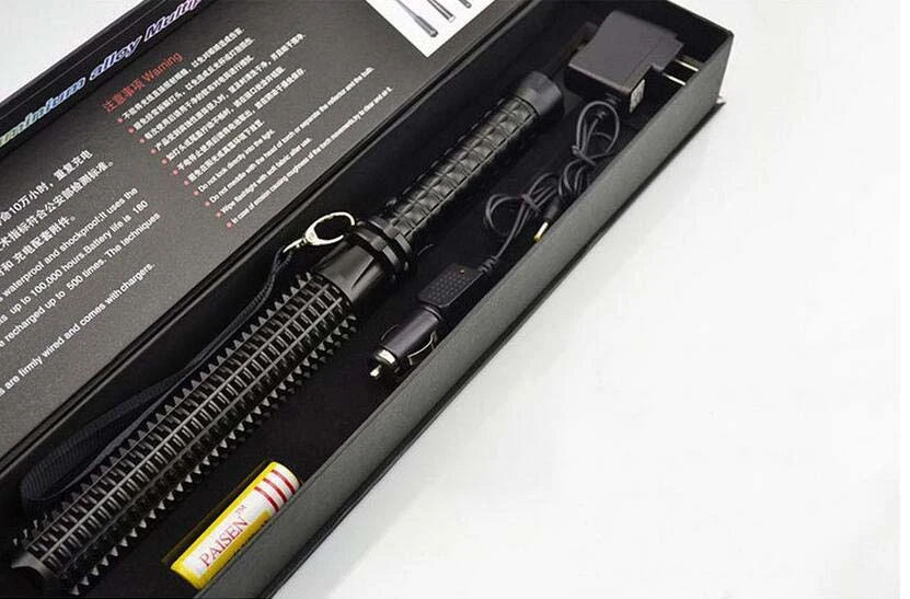 Tactical aluminium alloy flashlight 300m lumen zoomable camping black security tactical flashlight led