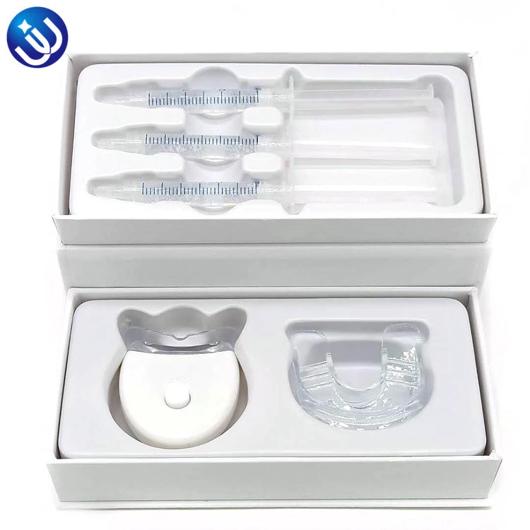 Teeth whitening kit with USB teeth whitening light