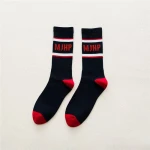 ThantsMINORI High Quality Custom Logo 100% Combed Cotton Mens Black Sports Socks