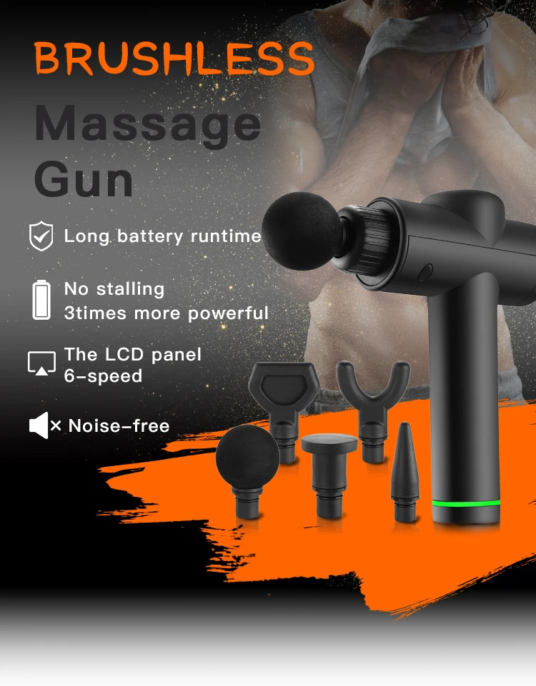 The latest 24v electric electronic massager therapy body machine massage gun with smallest noise and highest power