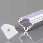 thick aluminum 45 degree plastic cover corner led strip profile